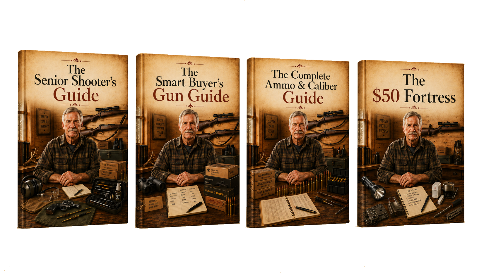 The complete American Gun Owner's Library — all 4 book covers